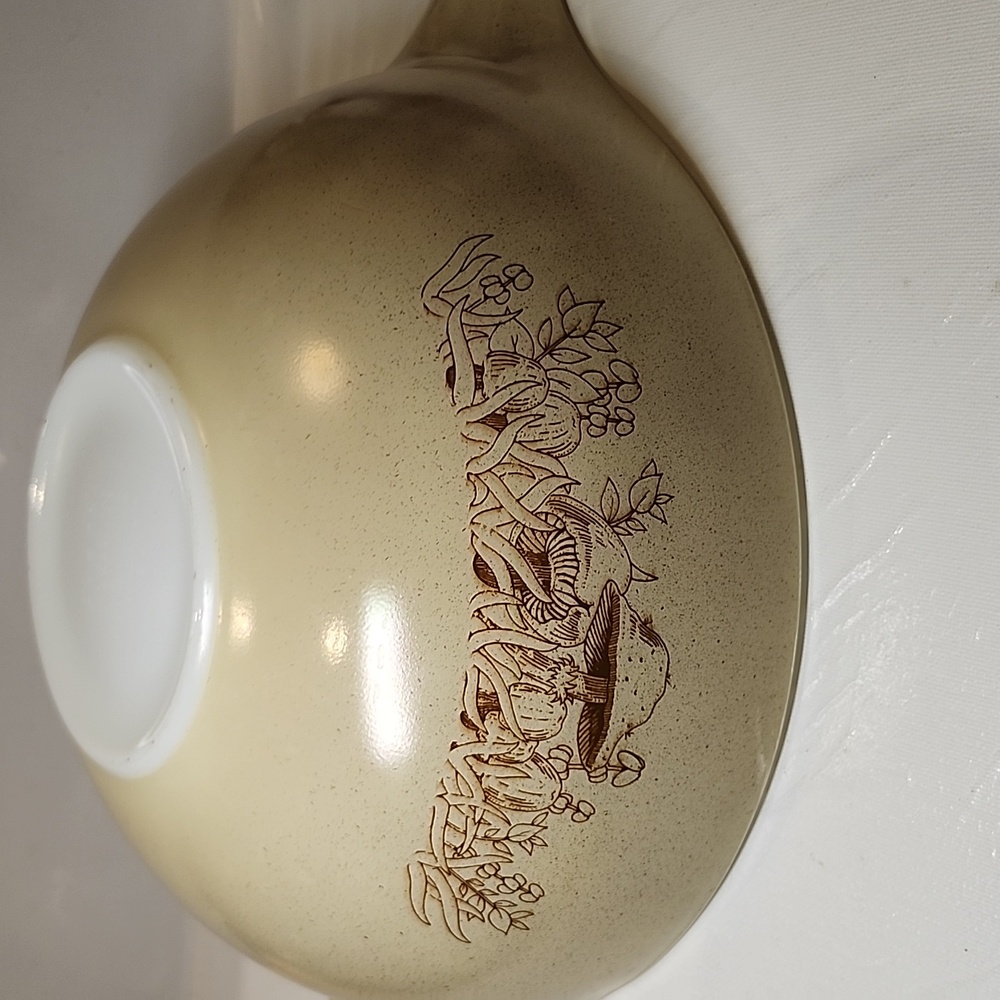 Vintage Pyrex forest fancies mushrooms 444-4qt.